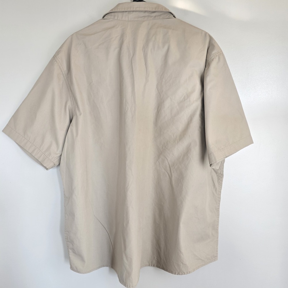 Cabela's Shirt Men's‎ XL Logo Employee Button Down Workwear British Tan Flag.C02 - Picture 4 of 12